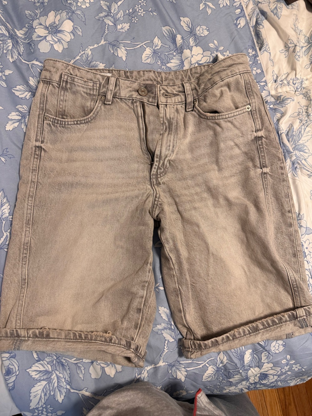 Zara Light Gray Jean Shorts
